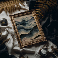 Waves of Wood in Blue and Blush