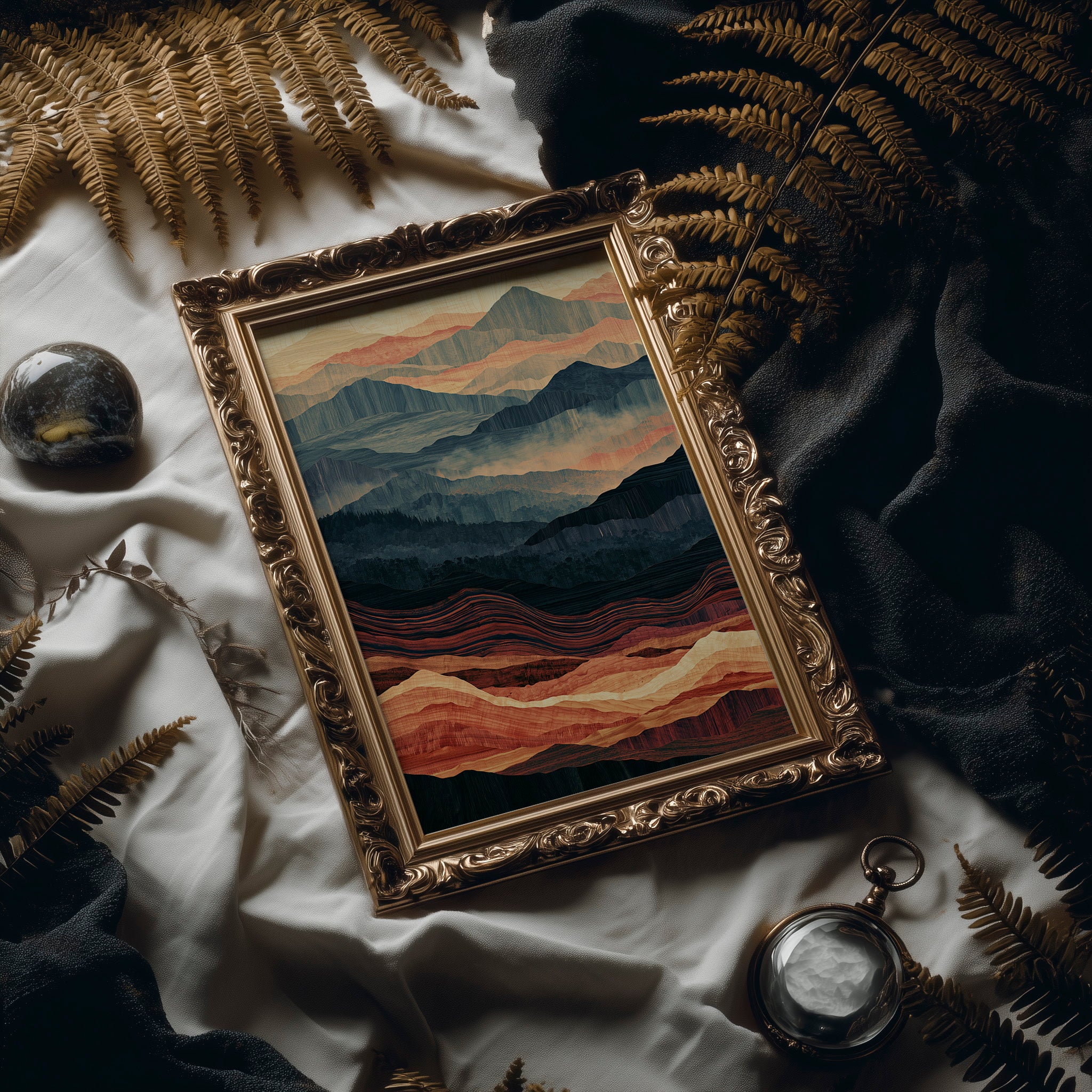 Dusk to Ember in Marquetry