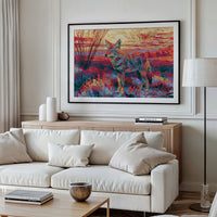 Coyote at Sundown, Fauvist Desert