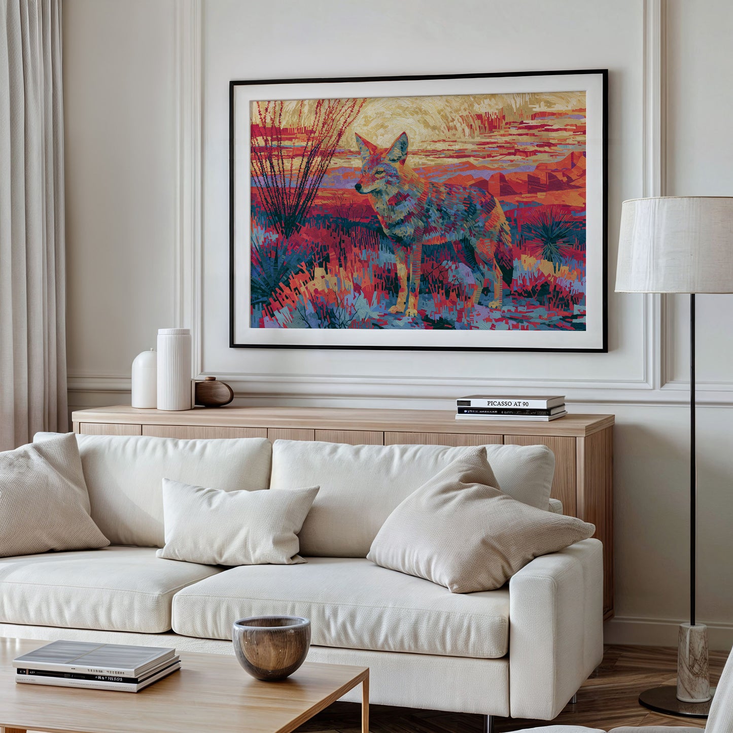 Coyote at Sundown, Fauvist Desert