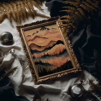 Woodgrain Peaks at Dusk