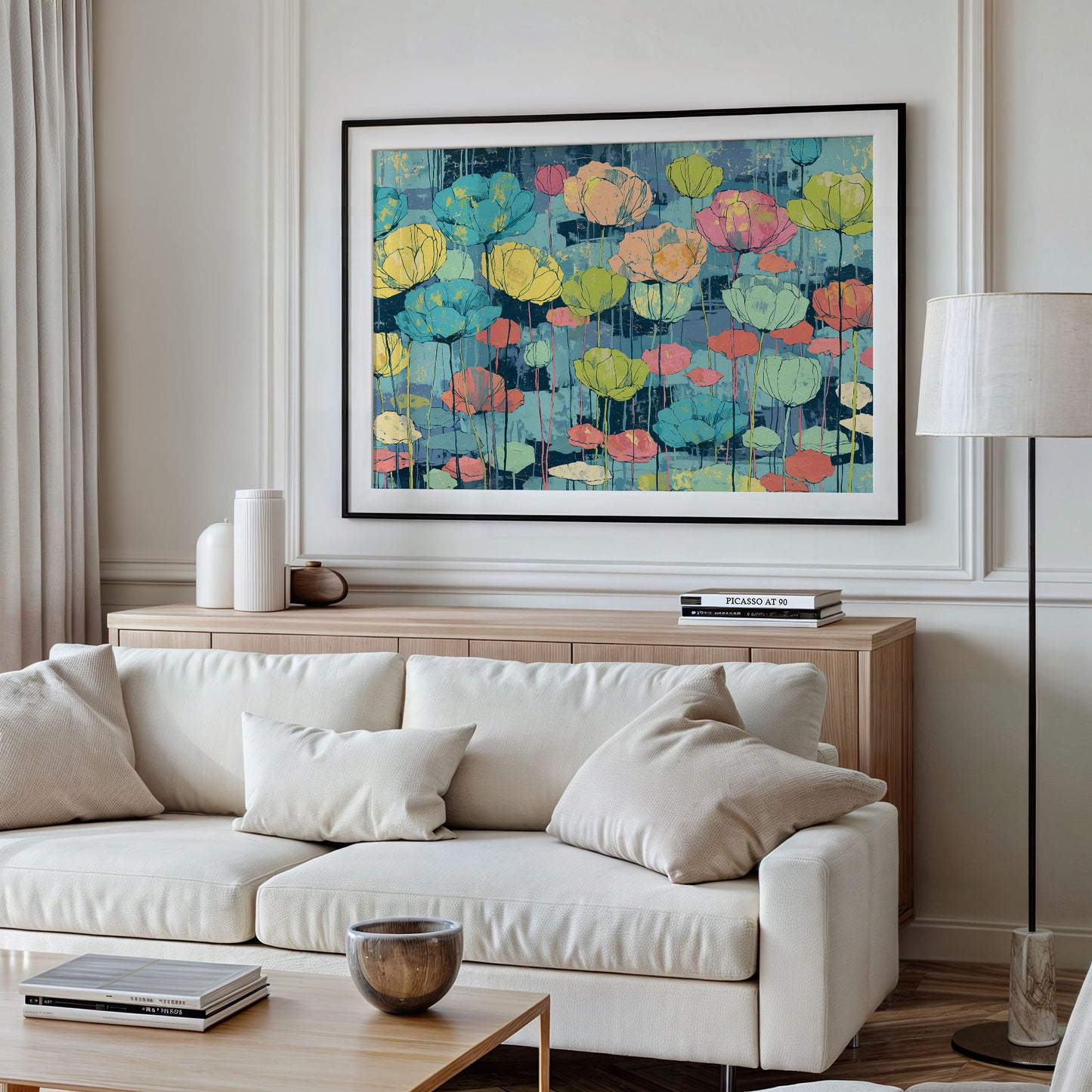 Poppy Pond, Impressionist Rainbow