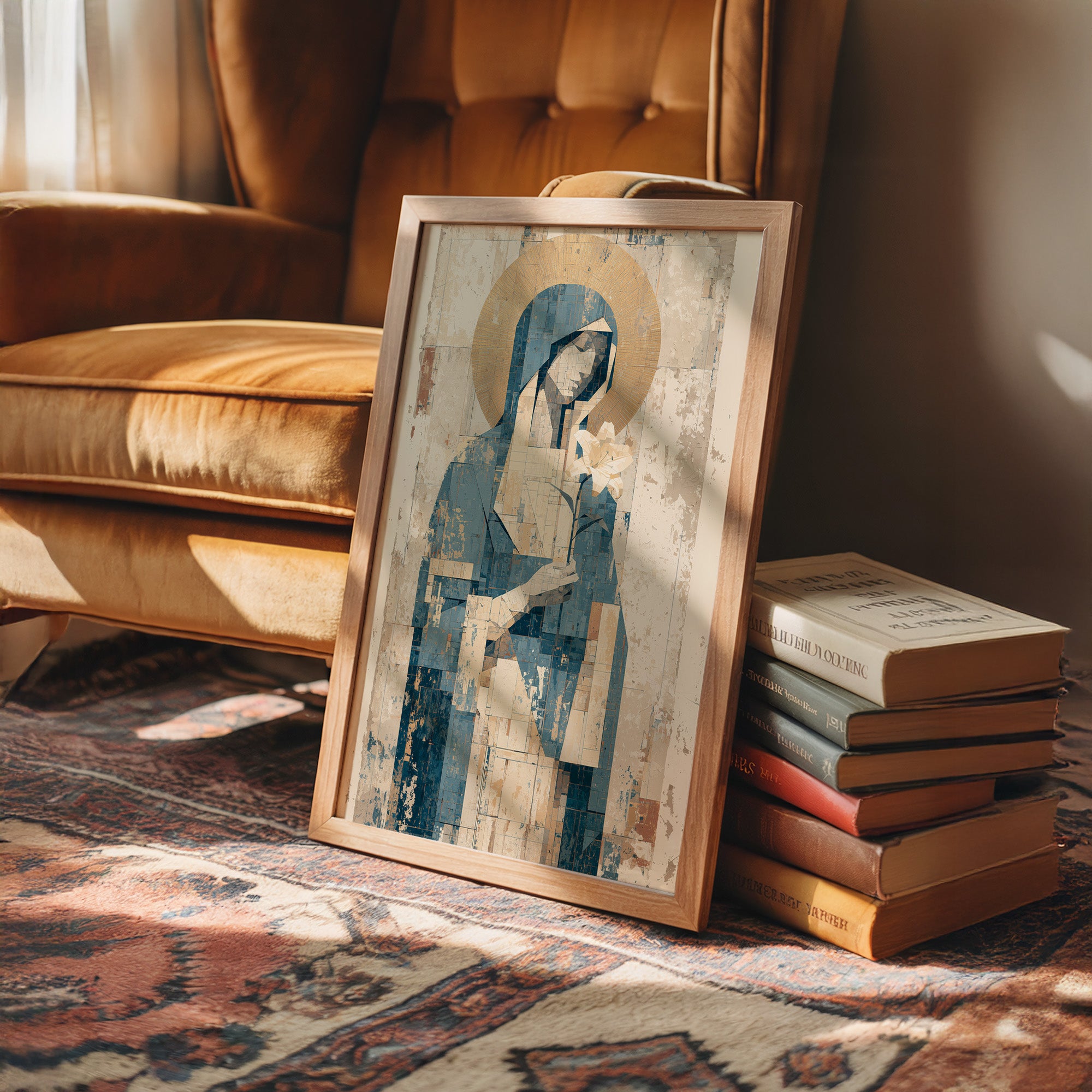 Seated Icon with Lily