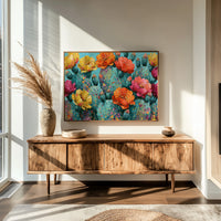 Cactus Bloom, Speckled Turquoise