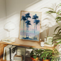 Navy Palms, Cotton Candy Sky