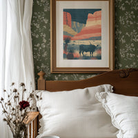 Longhorn at Dusk, Layered Mesas