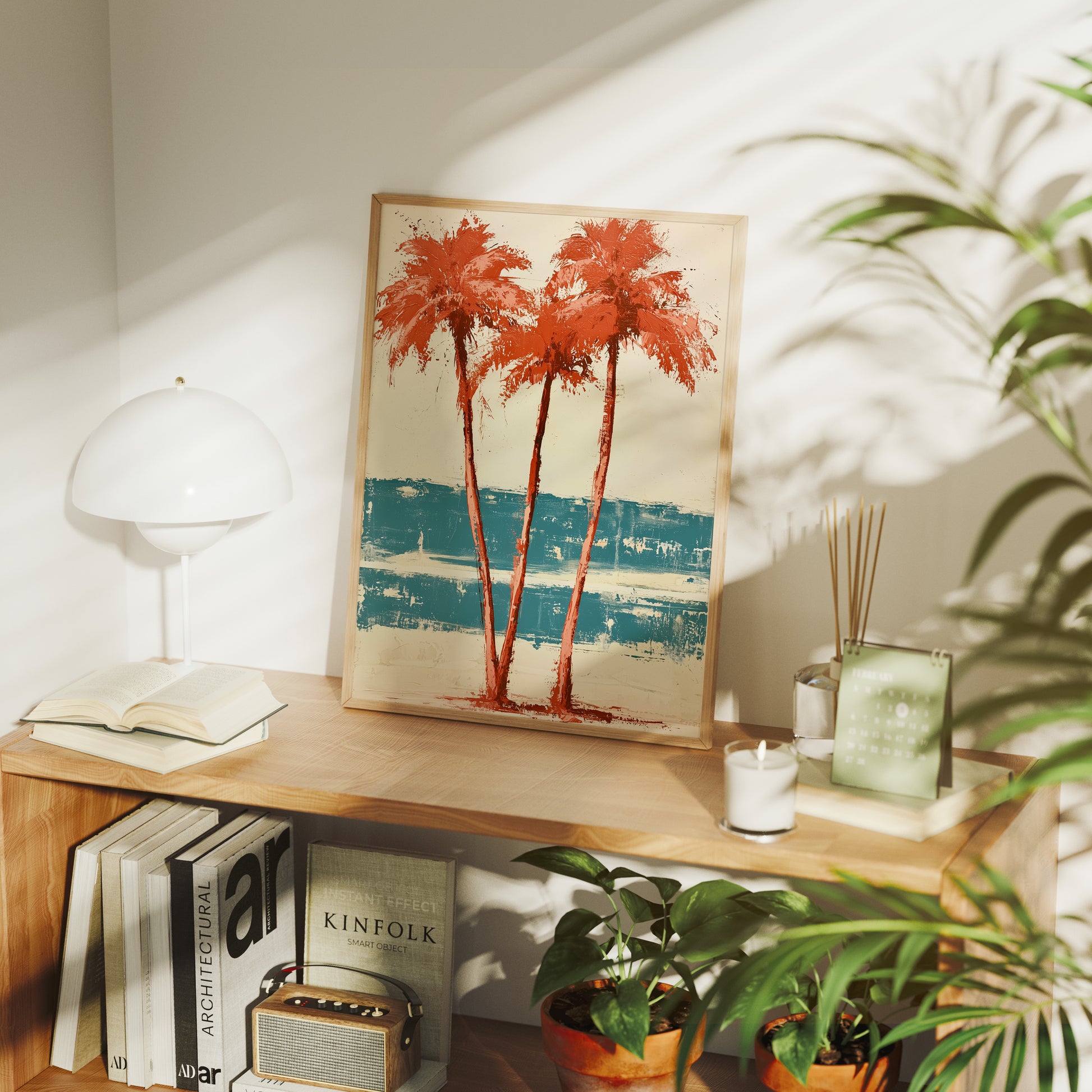 Coral Palms, All in on Red