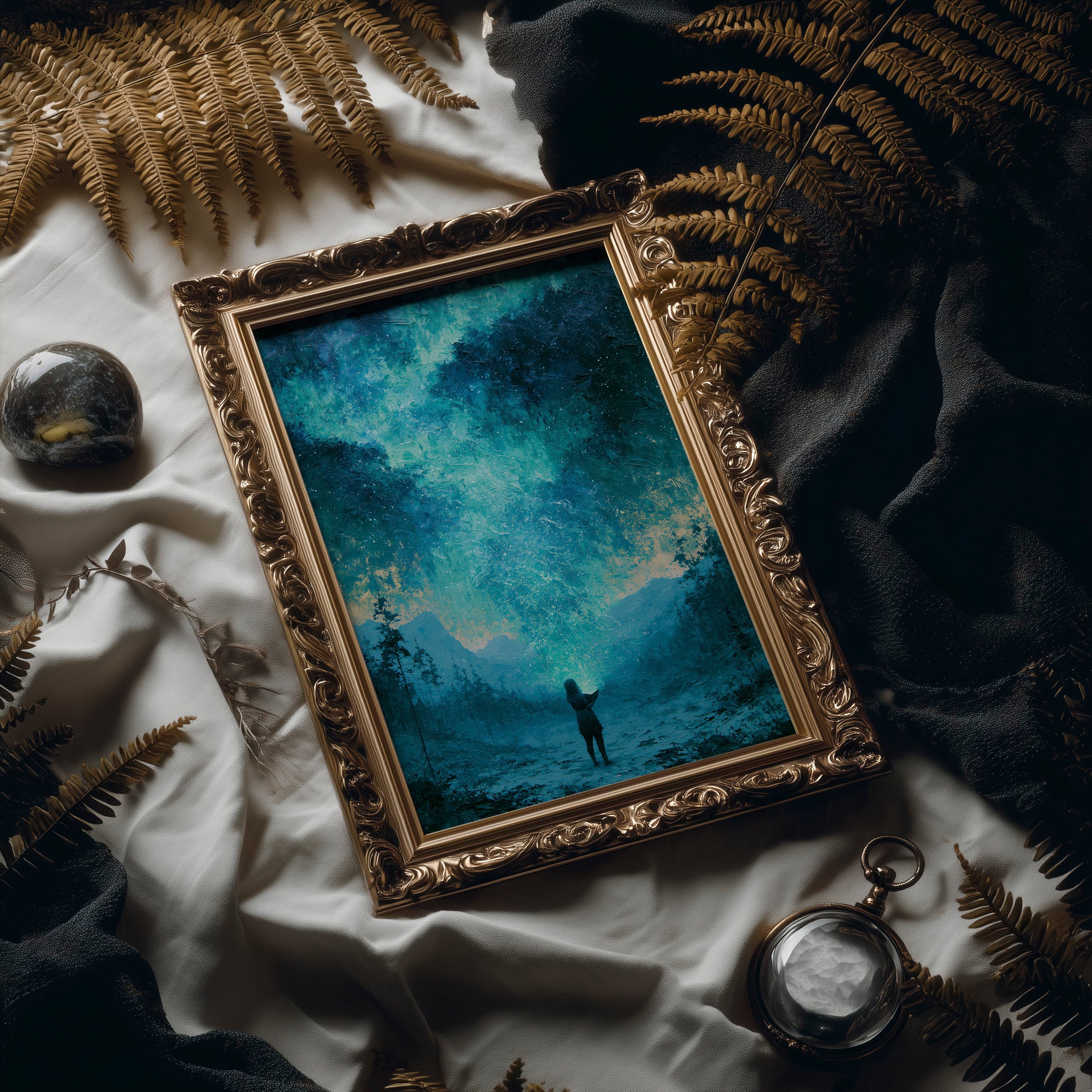 She Reads by Starlight Alone