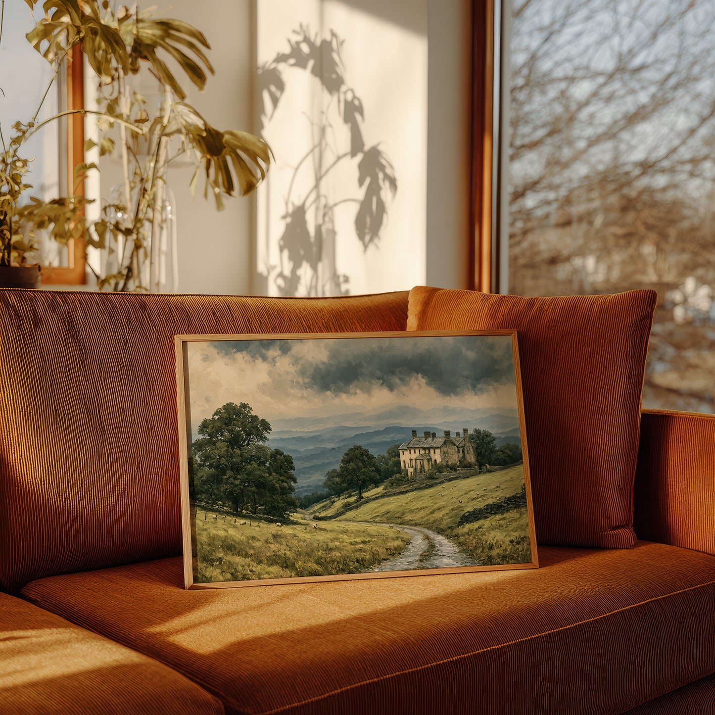 Manor House Beneath Storm Clouds
