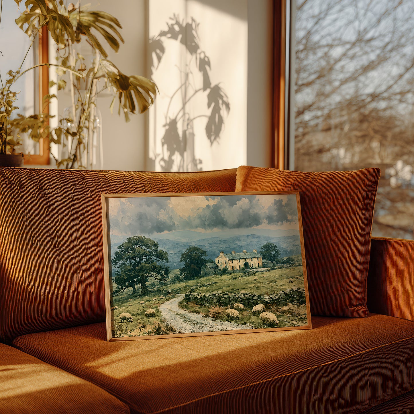 Stone Wall Farmhouse, Grazing Flock
