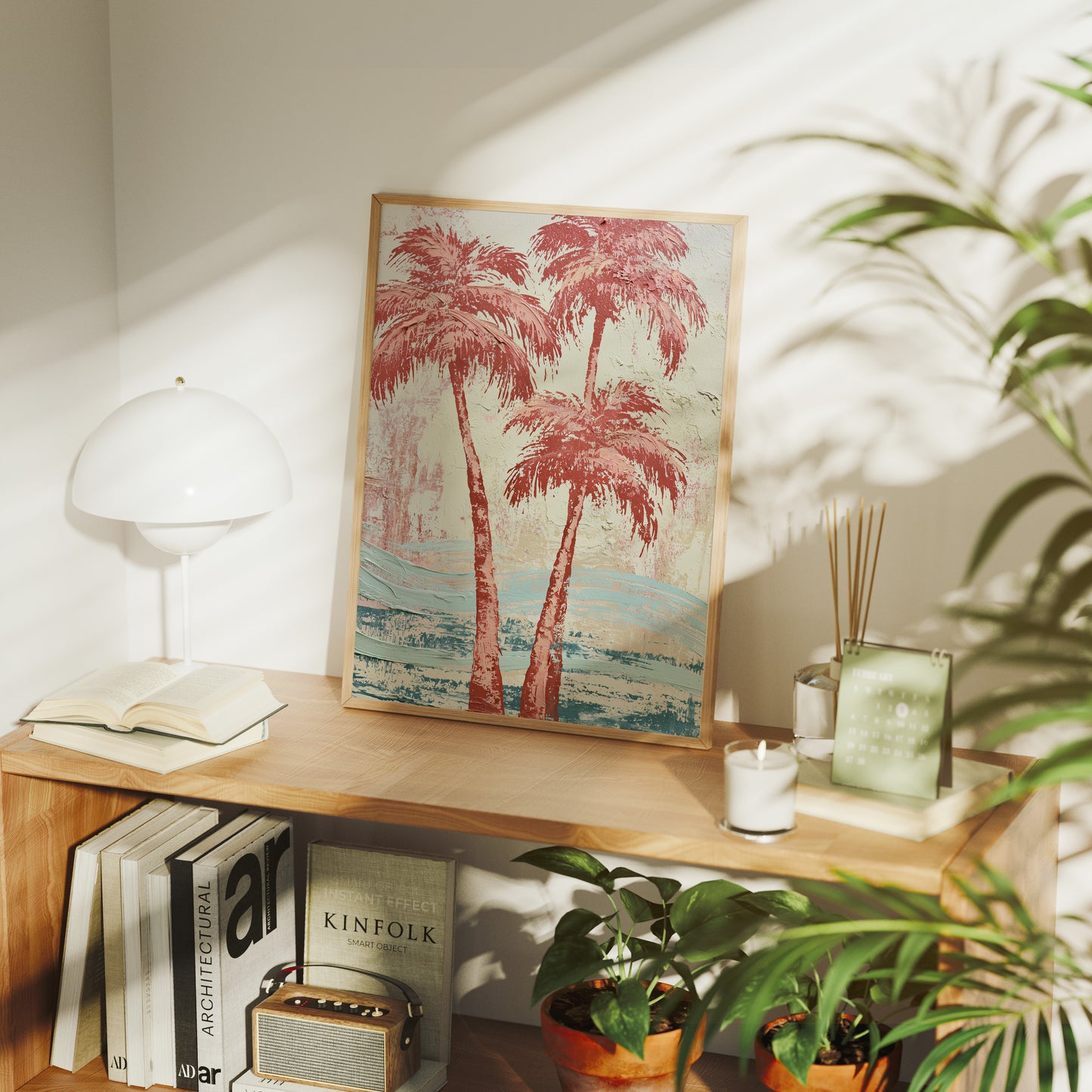 Coral Palms, Waves of Sage