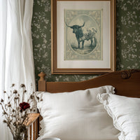 Longhorn in Antique Frame