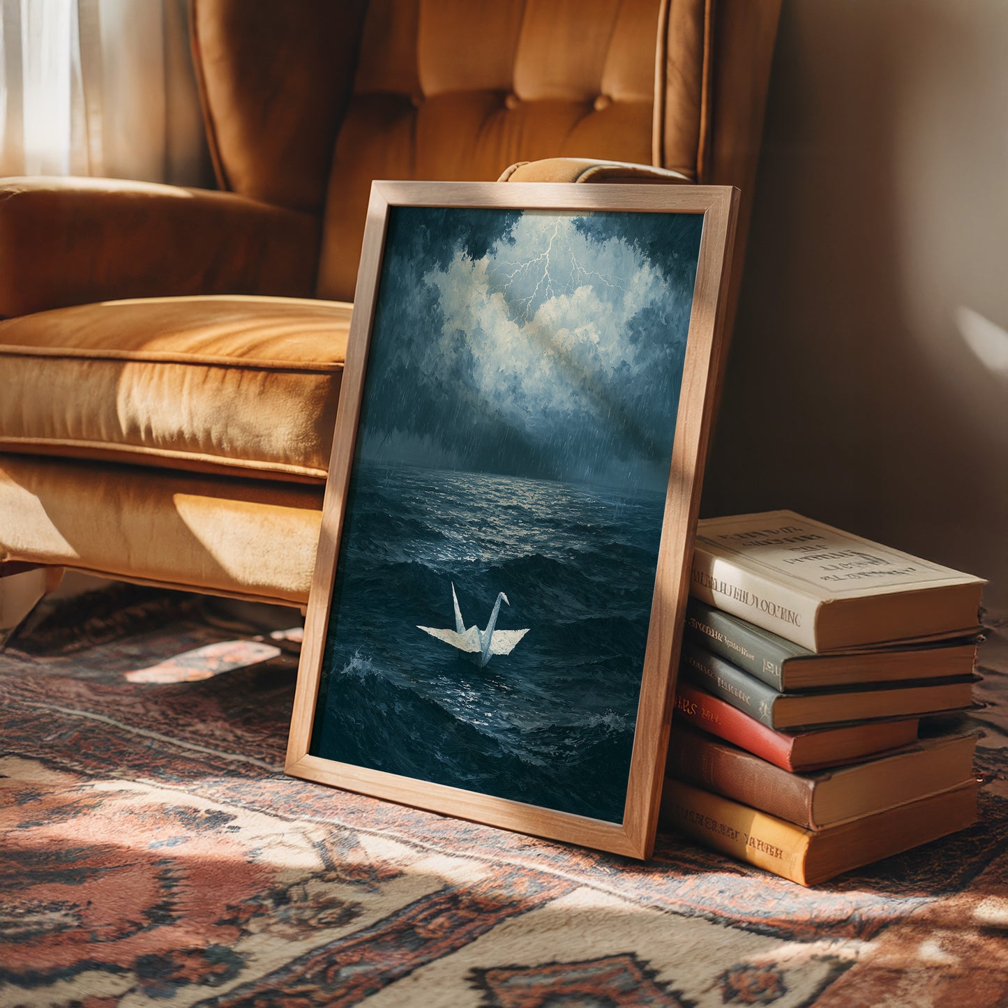 Crane Adrift in Silence