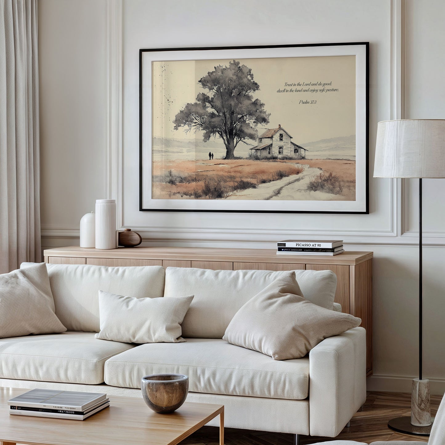 Psalm 37:3 Farmhouse Scripture Art