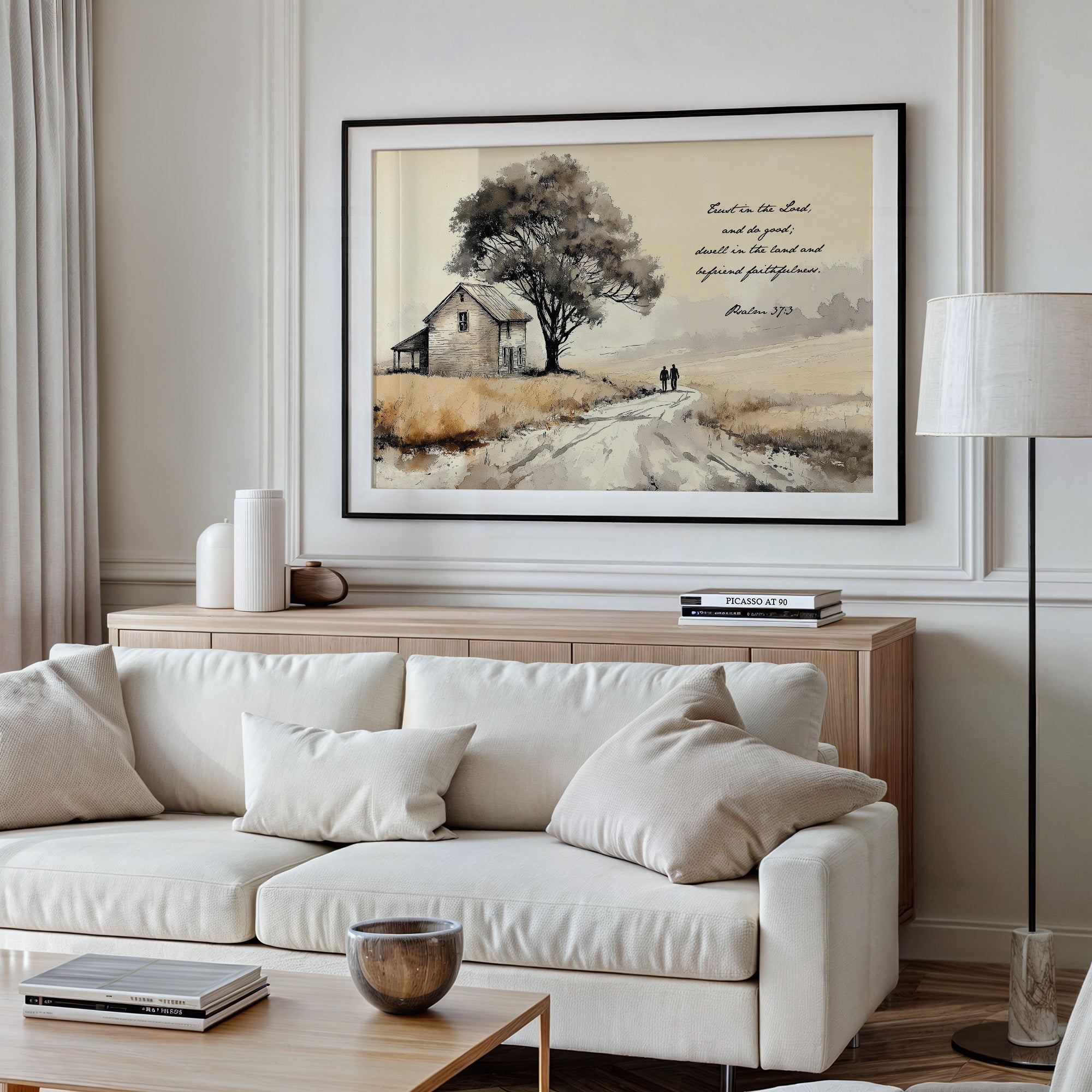 Psalm 37:3 Country Road Scripture Art