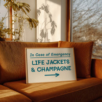 Life Jackets & Champagne, Teal