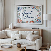 Sweet Dreams Floral Frame Print