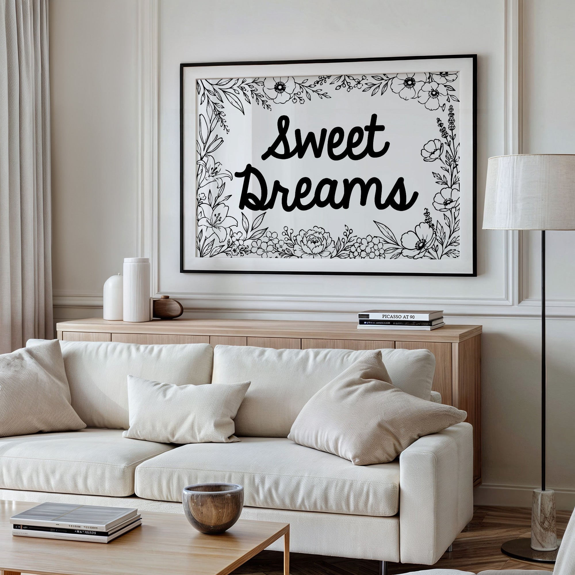 Sweet Dreams Botanical Line Art