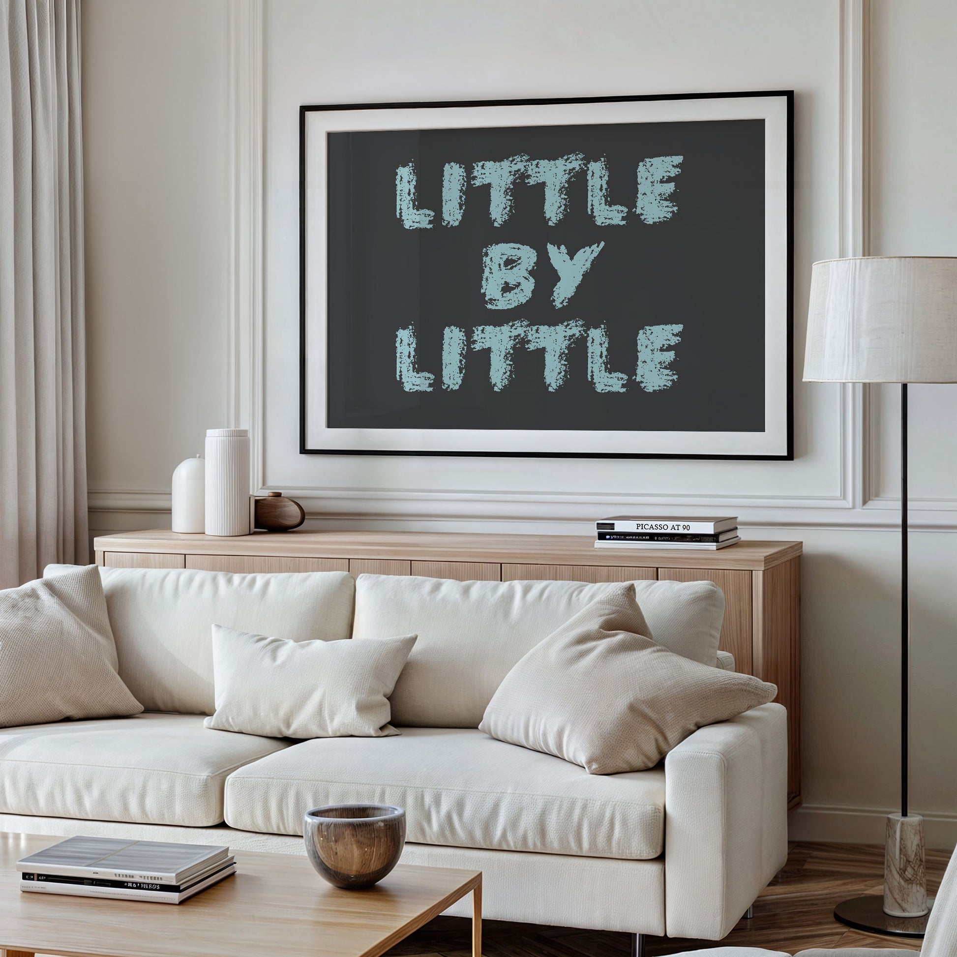 Little By Little Chalkboard Print