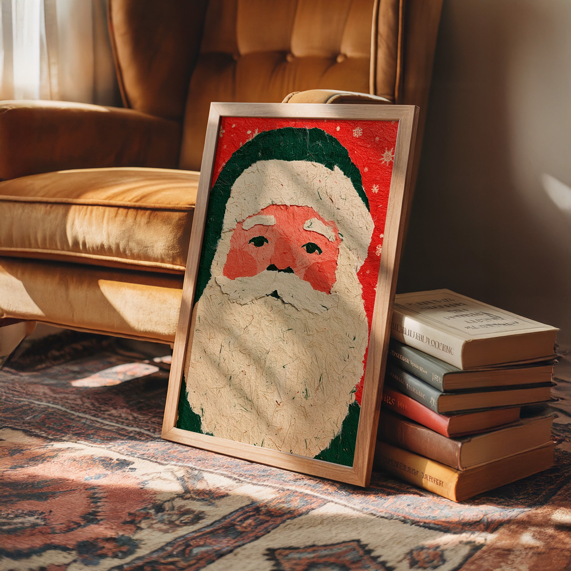 Santa in Torn Paper