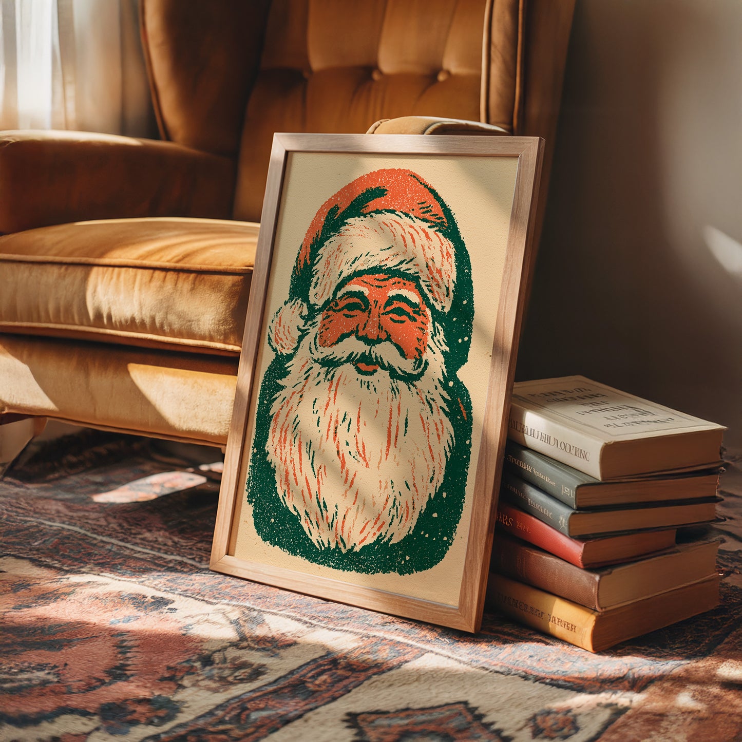 Retro Riso Santa Face
