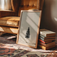 Solitary Pine in Snowfall