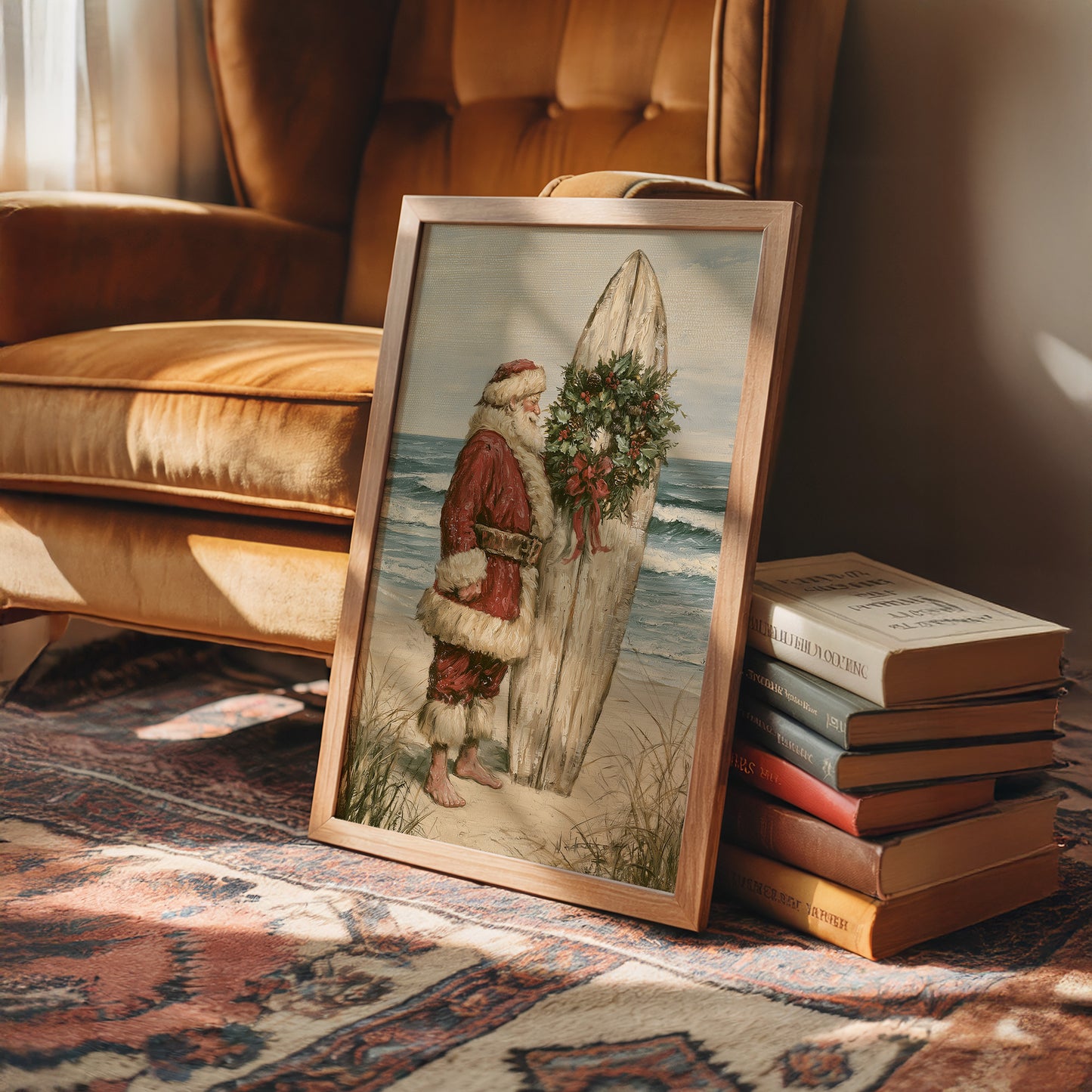Santa's Coastal Christmas, Oils