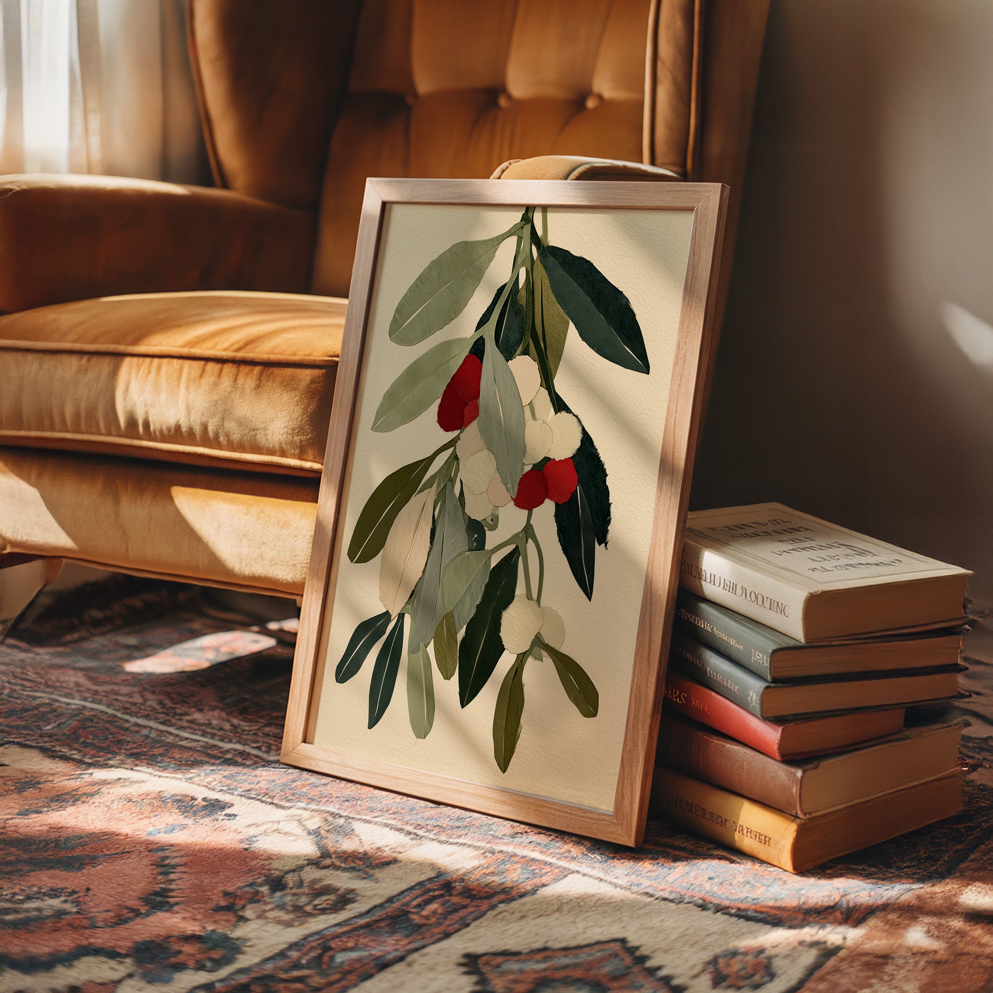 Cream, Crimson, and Leaf