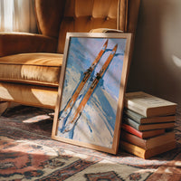 Vintage Skis, Fresh Powder