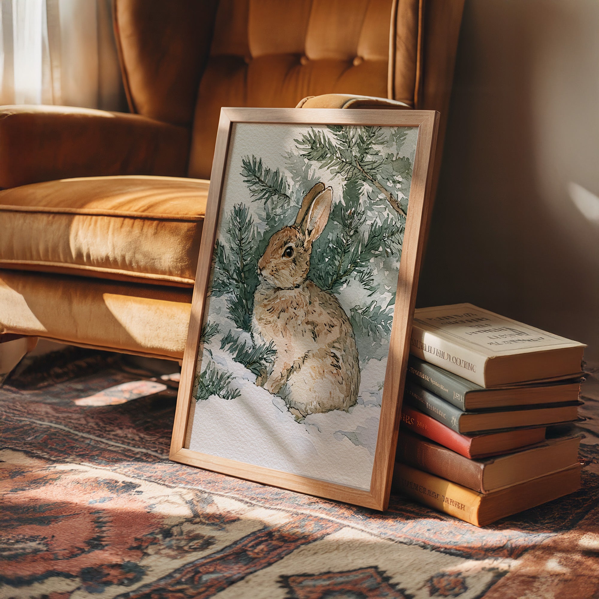 Rabbit In Snowy Pines