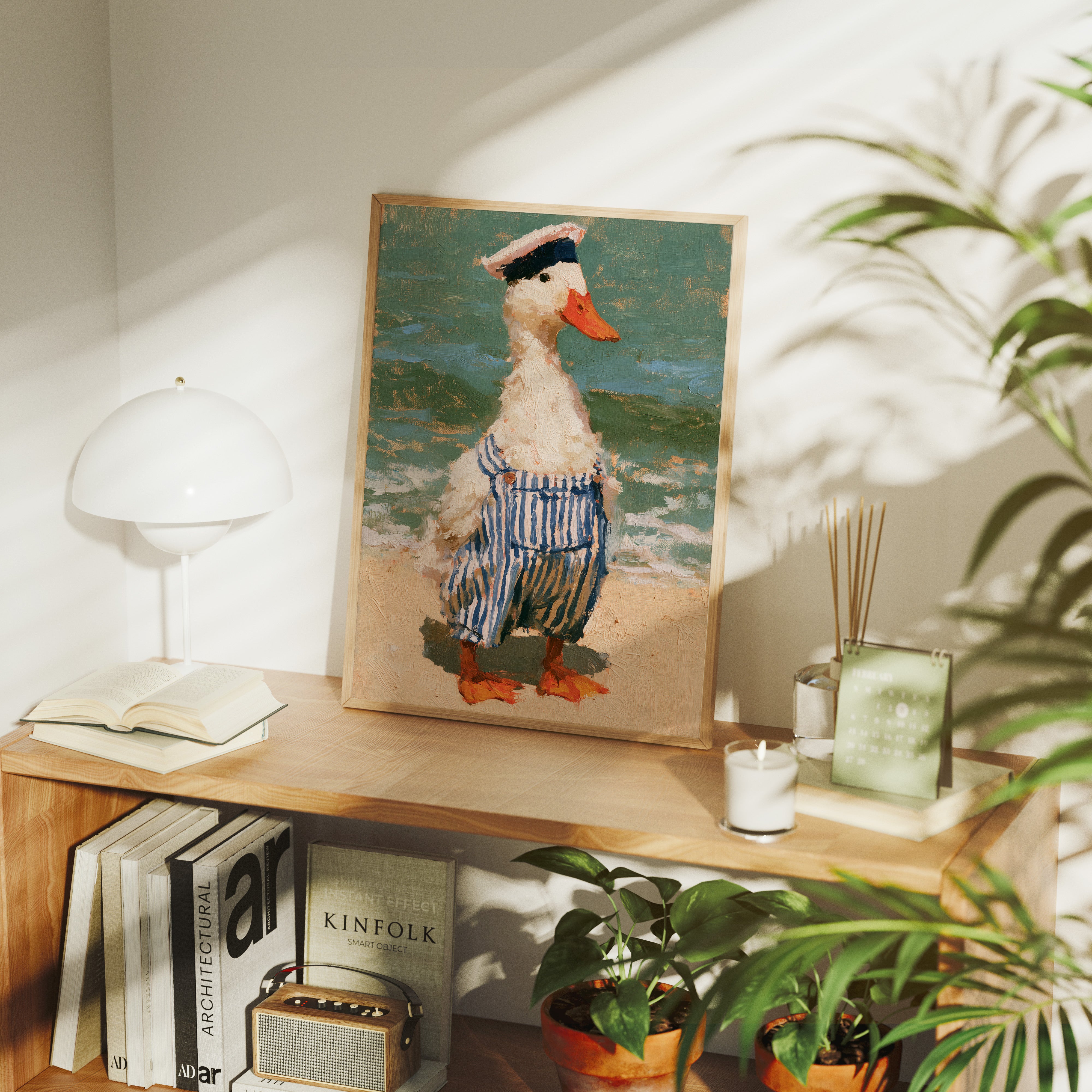 Sailor Duck At The Beach