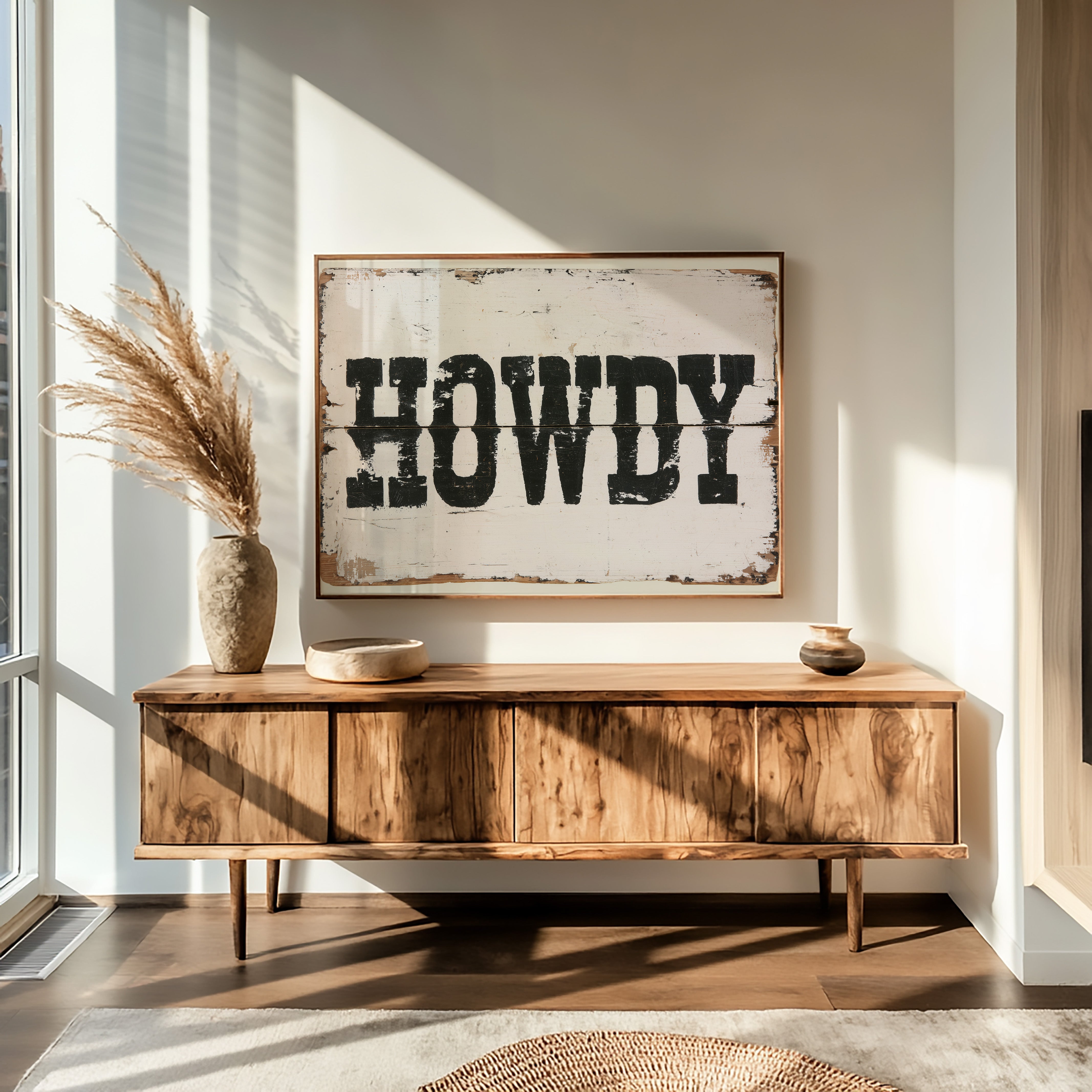 Howdy, Weathered Sign