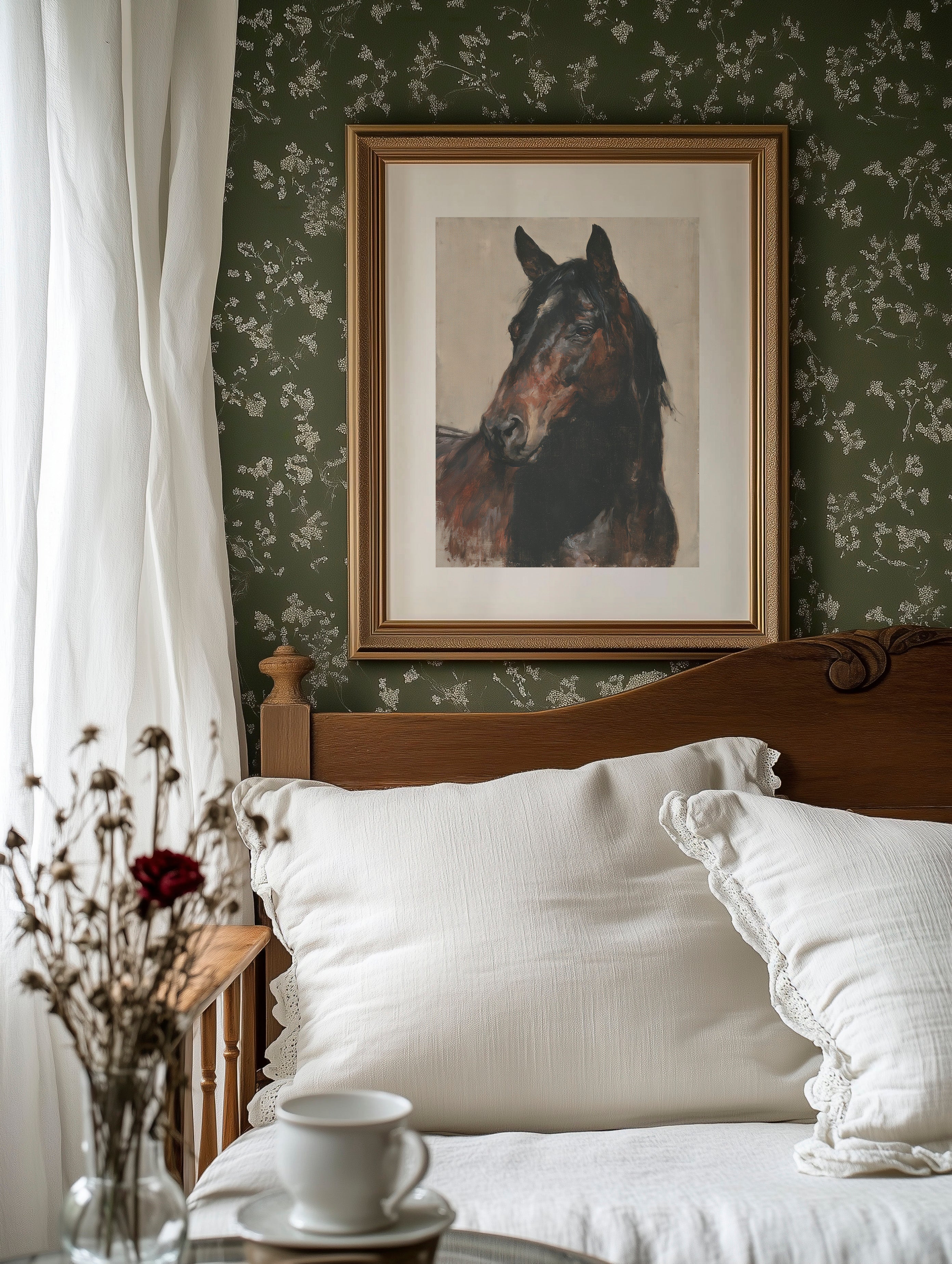 Bay Horse Classic Oil Portrait
