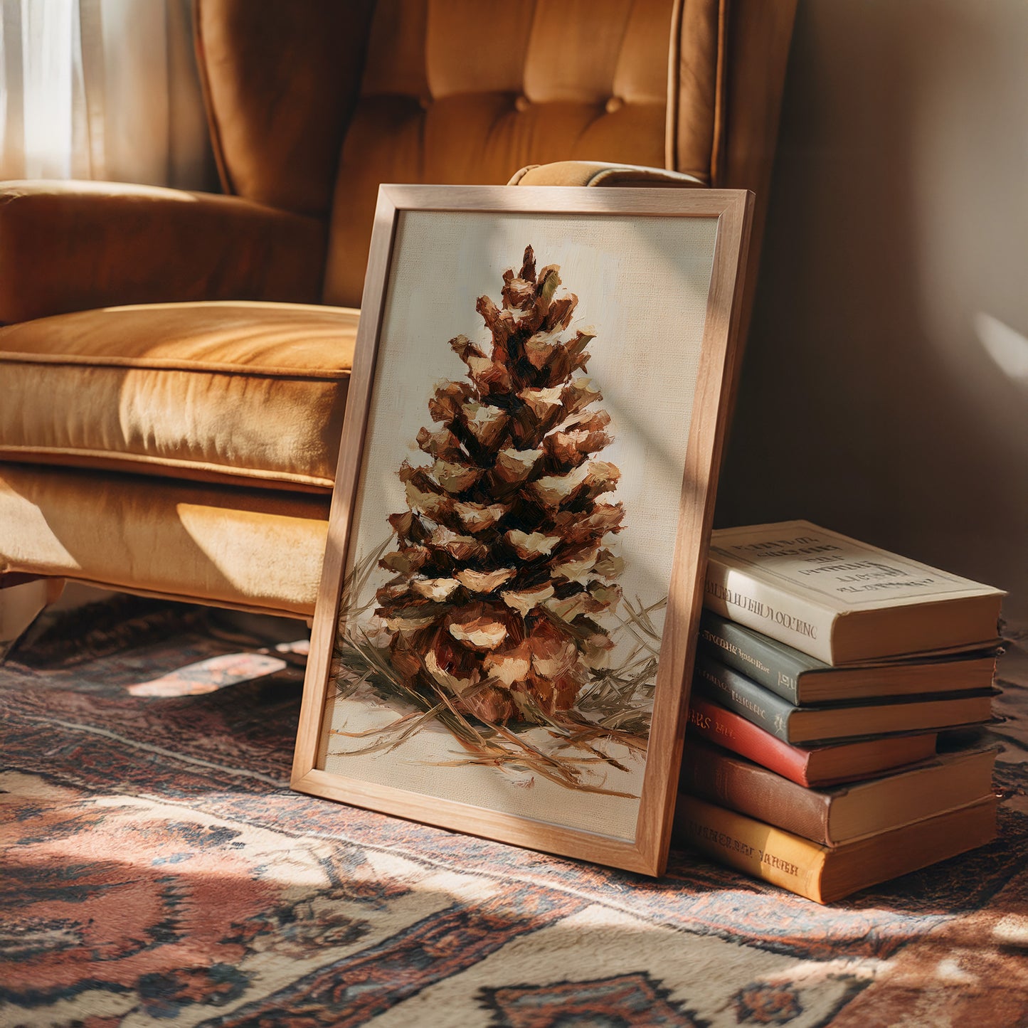 Pinecone Impasto Still Life