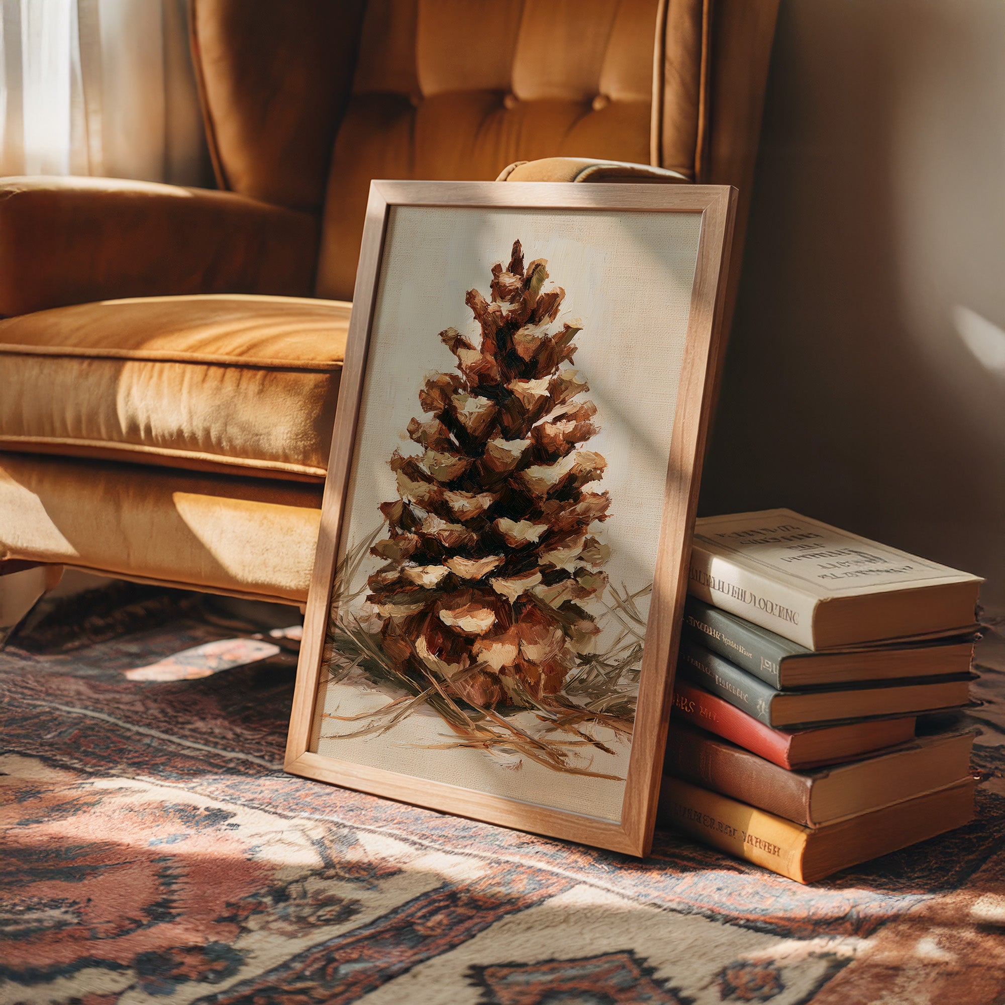 Pinecone Impasto Still Life