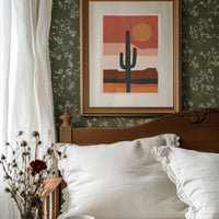 Minimalist Saguaro Sunset Silhouette