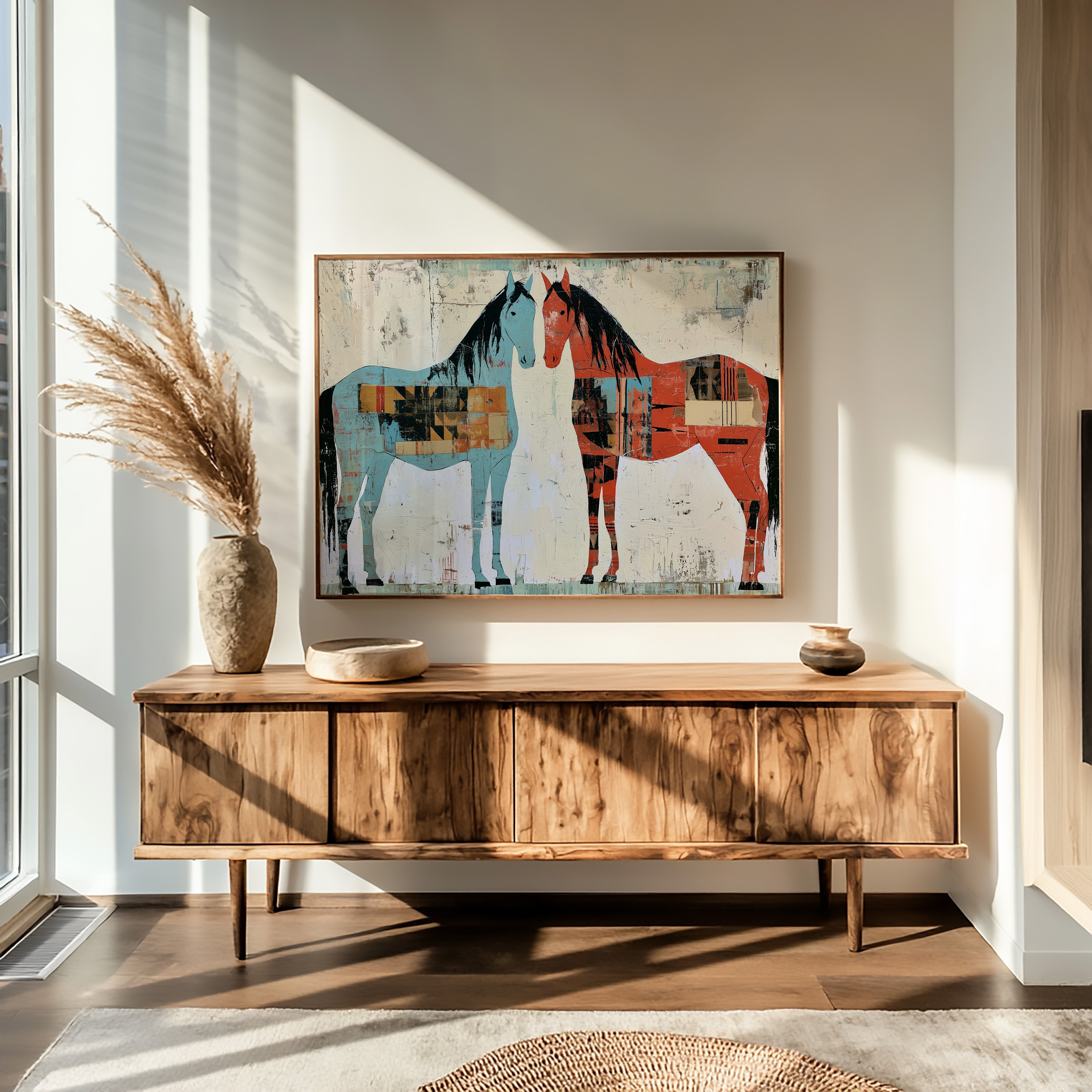 Two Horses, Painted Sides