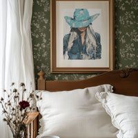 Turquoise Hat Cowgirl Portrait