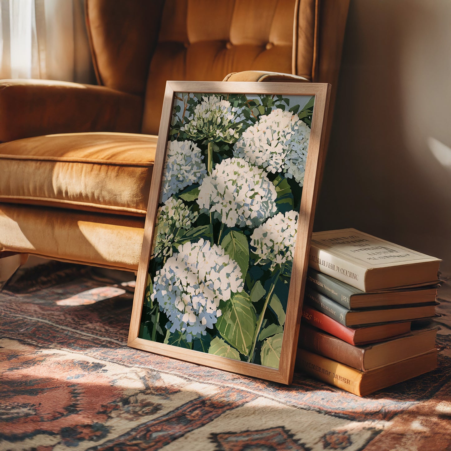 Hydrangea Garden In Full Bloom