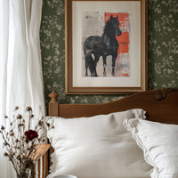 Black Stallion, Red Canvas