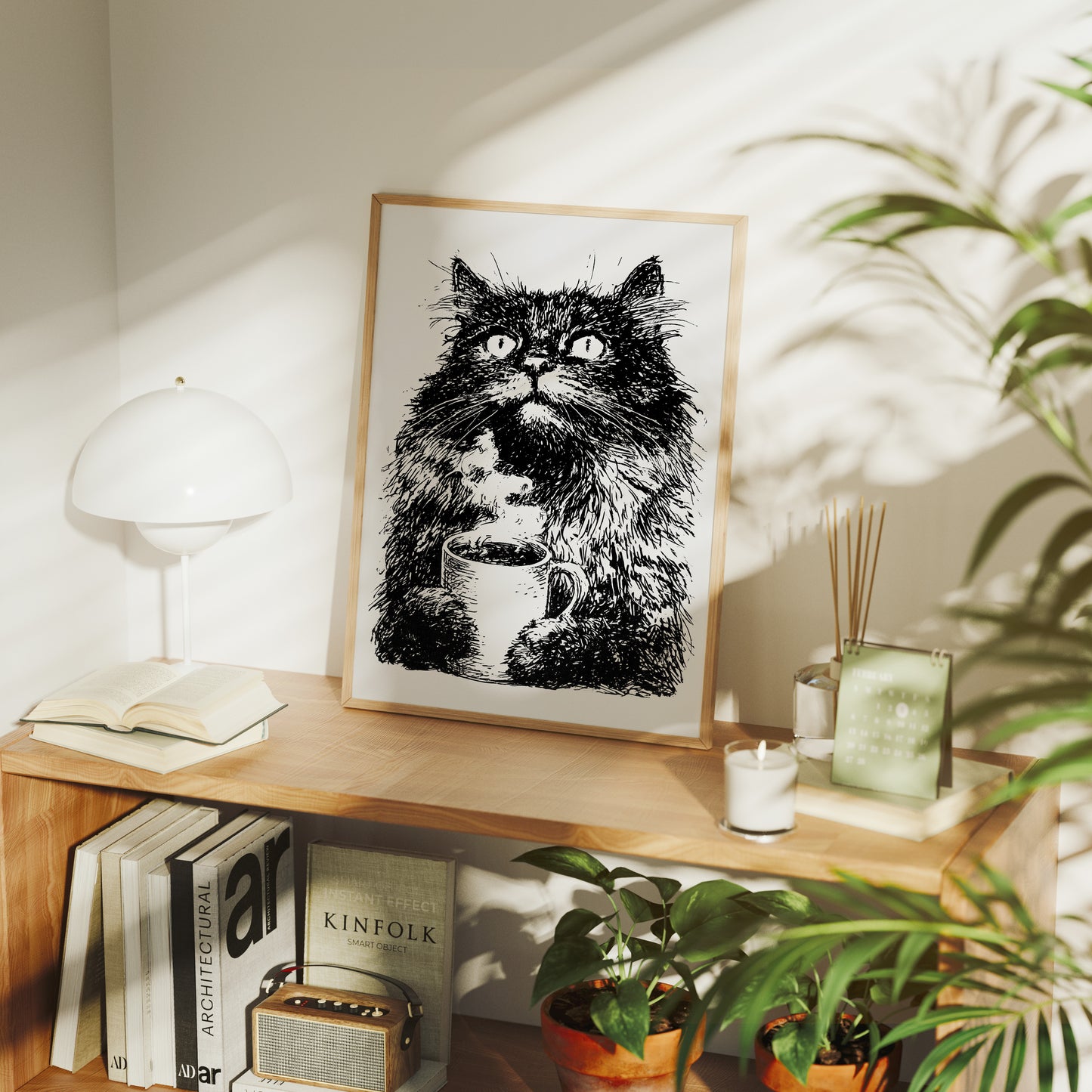 Cat Needs Coffee First