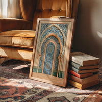 Moroccan Archway In Mosaic Blue