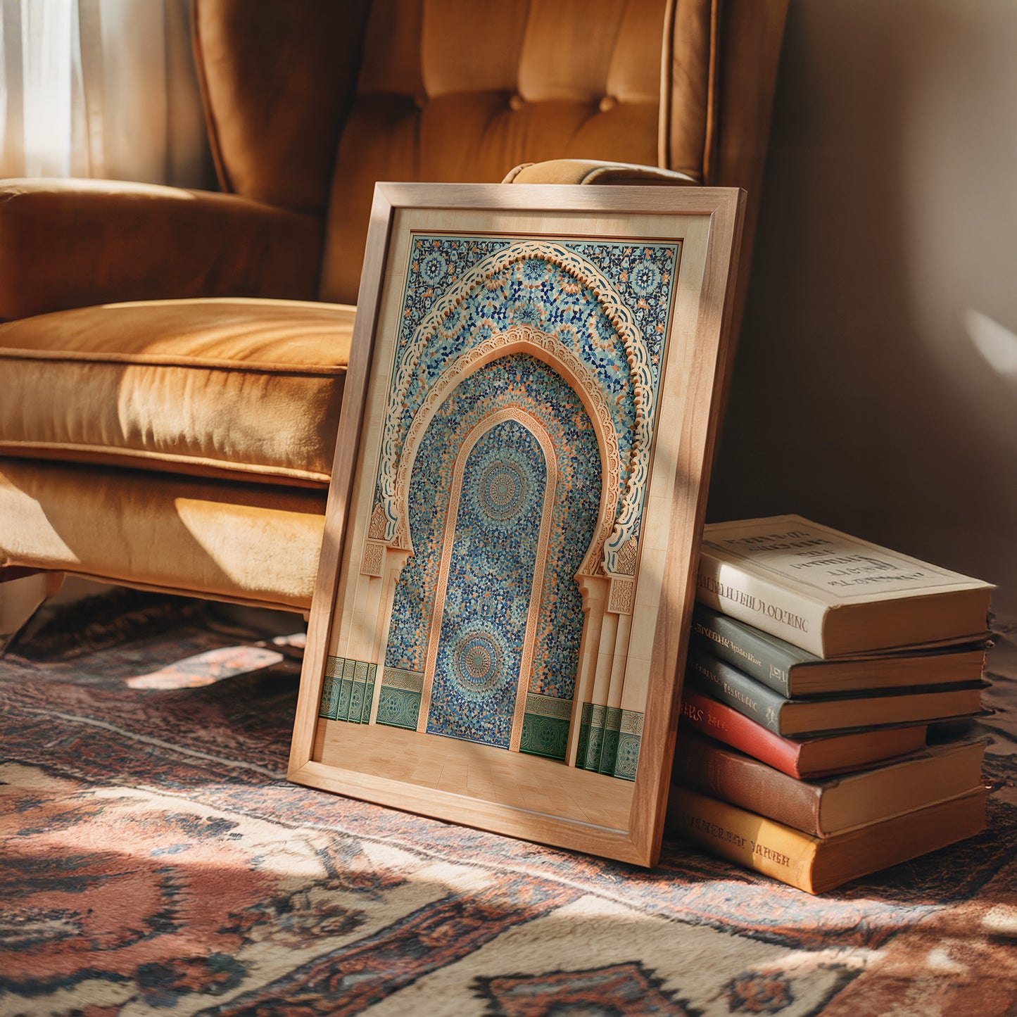Moroccan Archway In Mosaic Blue