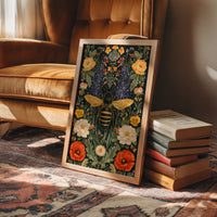 Full Buffet: Bee Among Poppies and Peonies