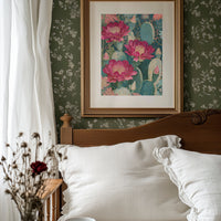 Magenta Cactus Bloom Tapestry