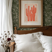 Saguaro Silhouette in Coral