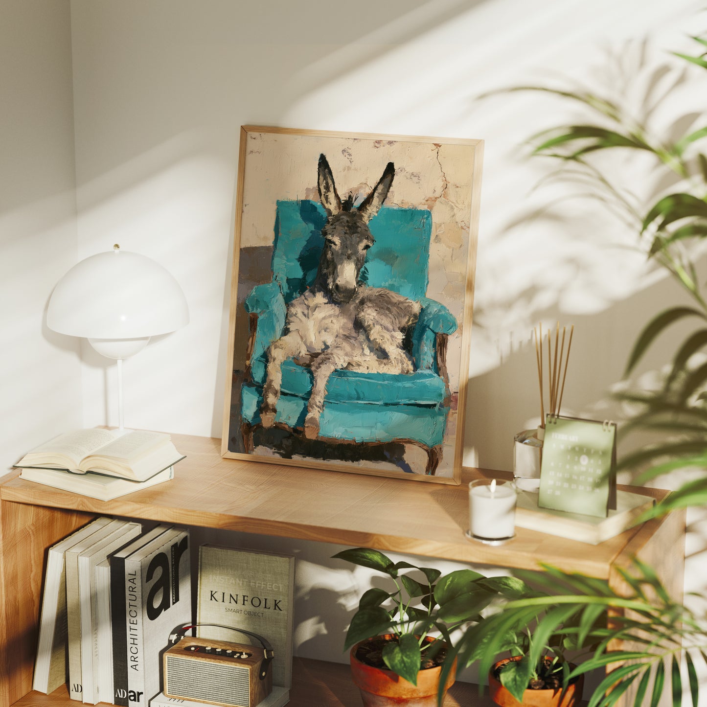 Donkey on a Turquoise Throne