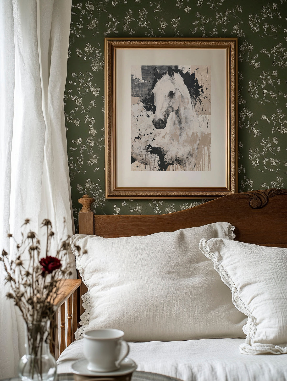 Ink & Ivory: Abstract Horse Study