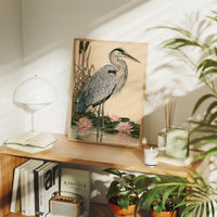 Heron at the Water Lilies