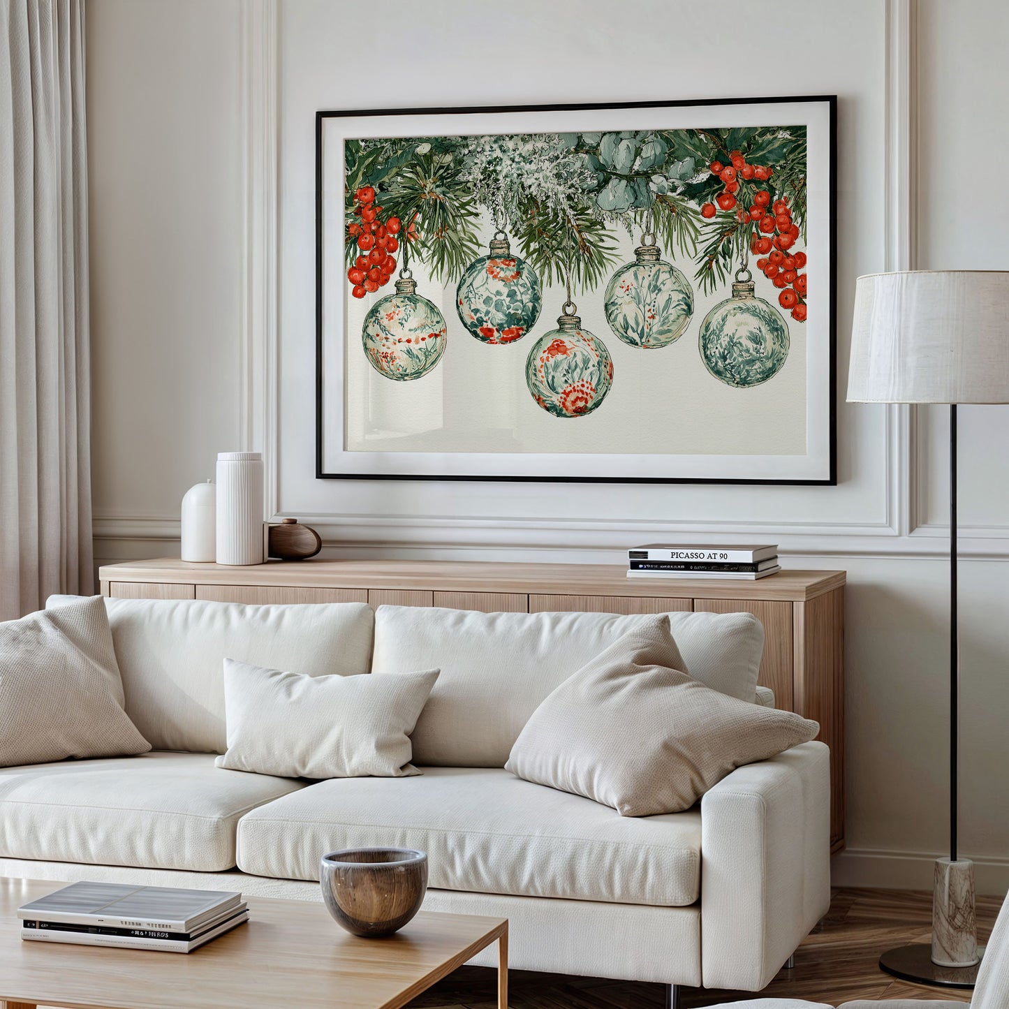Painted Glass, Winter Berries